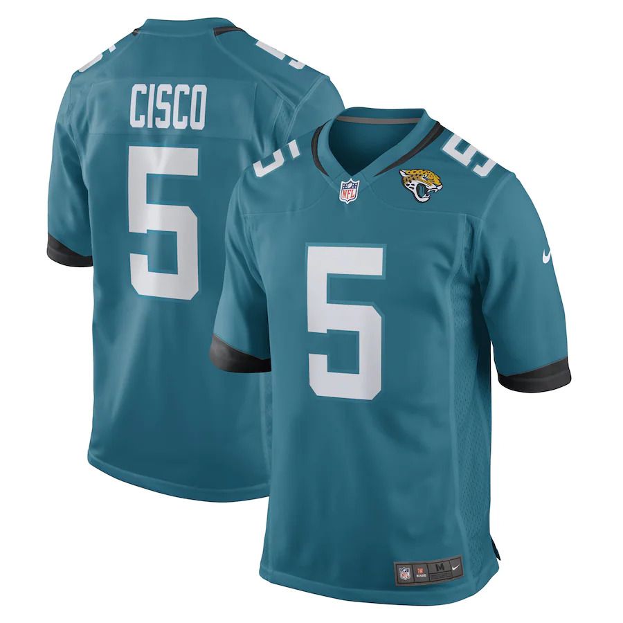 Men Jacksonville Jaguars #5 Andre Cisco Nike Teal Game Player NFL Jersey->jacksonville jaguars->NFL Jersey